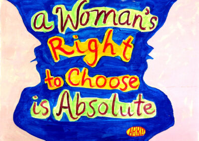 road sign for women's right to choose