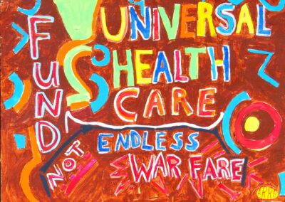 road sign for universal healthcare