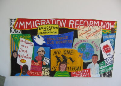 community organizing alliance illustration of women writing together
