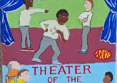 maine-inside-out theater of the oppressed scene of prisoners on a stage